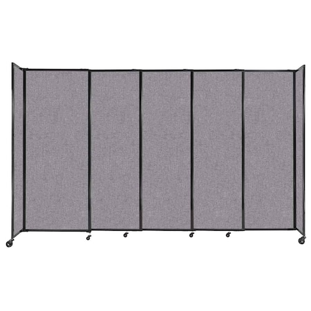 Versare StraightWall Sliding Portable Partition 11'3" x 6'10" Cloud Gray Fabric 1482508